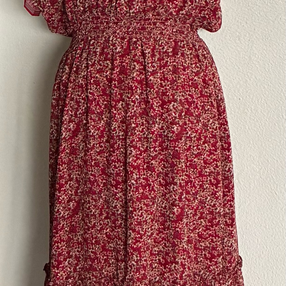 WAS $58 Max Studio red cottagecore dress - Picture 5 of 7
